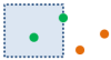 Points and areas with point output
